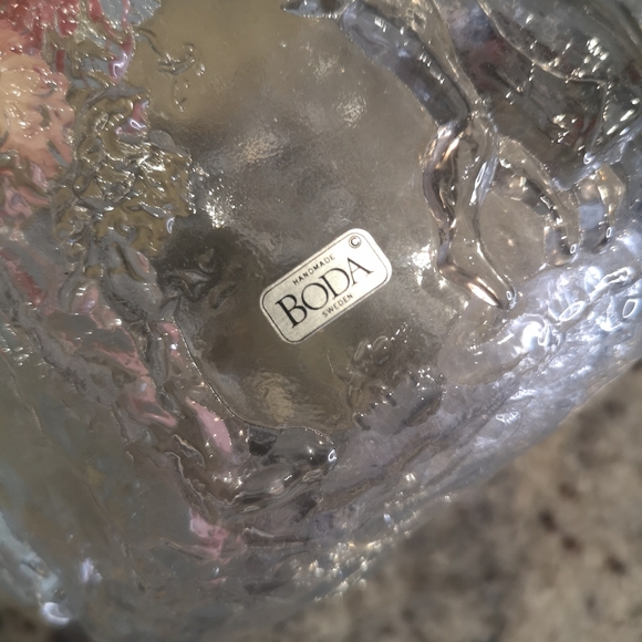 Sweden Kosta Boda Rhapsody  ''Dancing Couple'' Handmade Glass Bowl/Ice Bucket 5" - Picture 6 of 12